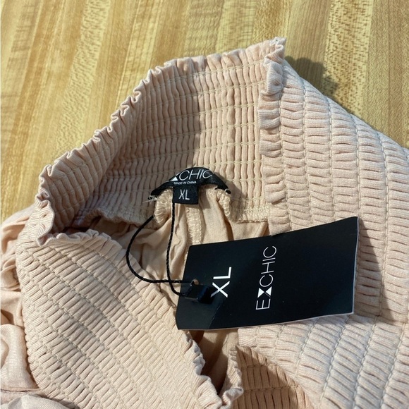 Echic Smocked Waist Flowy Pants NWT size XL - Picture 6 of 9